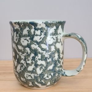 Vintage Tienshan Folkcraft Hearts Green Mug